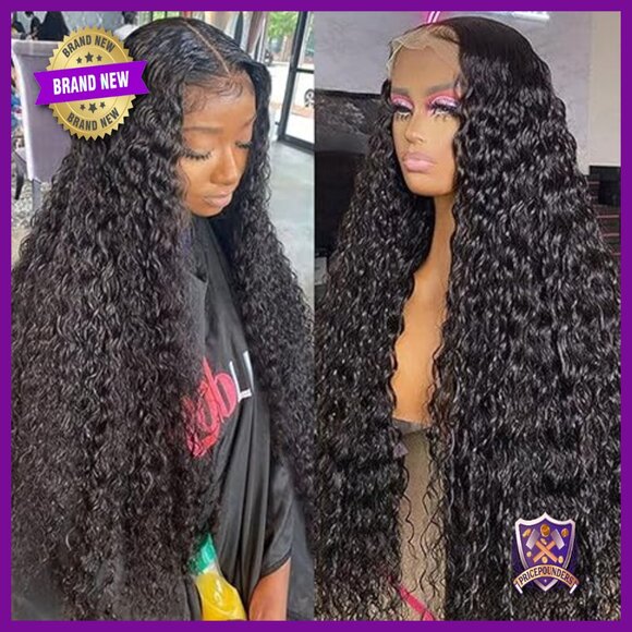 13x6 Full Lace Frontal Wig Water Wave Virgin Human Hair 20Inch Glueless main image 5